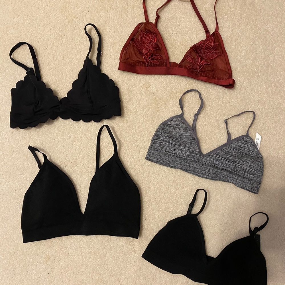 5 Assorted Adjustable Bralettes
